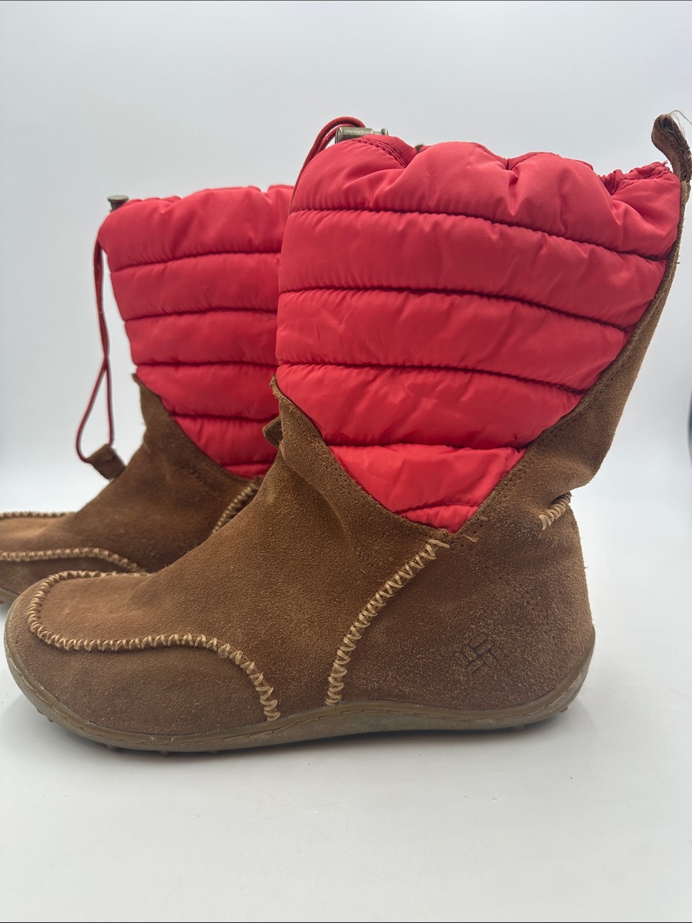 Columbia Red Moccasin Waterproof Boots Size 8